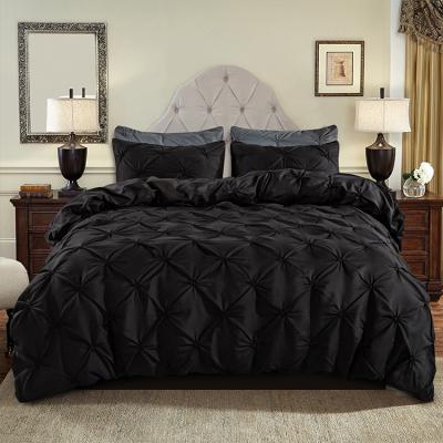 China Anti-Static Luxury Bedding Set 3 PCs Bedding Set Black Comforter For Bedroom All Seasons for sale