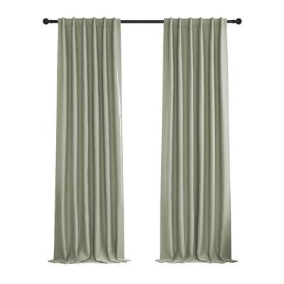 China Diaphragmation Green Blackout Curtains For Living Room Thermal Insulated Luxury Home Decor Drapes Room Darkening Window Drapes for sale