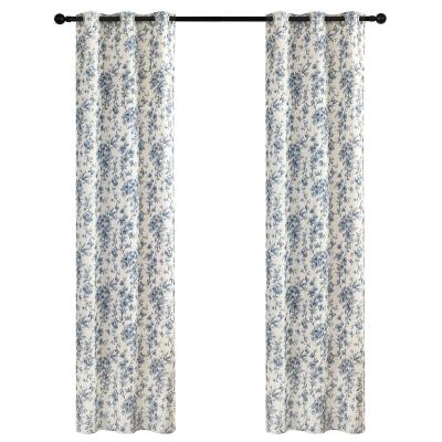 China Printing Blue And White Porcelain Translucent Curtain Suitable For Living Room Second Bedroom Master Bedroom Multicolor - Spring/Summer for sale