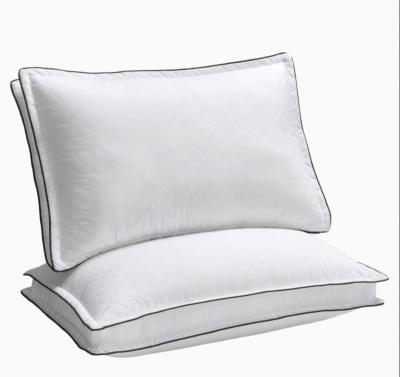 China Anti-Static High Quality White Bed Pillow Hotel Collection Pillows Standard / Queen Size Soft Down Alternative Microfiber Filled Pillows for sale