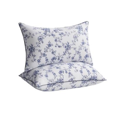 China Hotel anti-static selection, floral print art, soft breathable pillows for back, stomach or side sleeping, sizes can be customized for sale