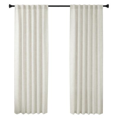 China Light Filtering Sheer Natural Linen Curtains With Rod Pocket Semi Sheer Curtain Drapes Elegant Casual Linen Textured Window Curtains for sale