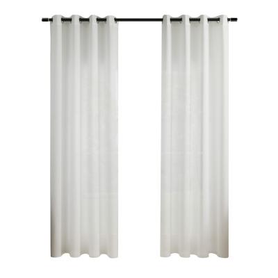 China Translucency Entrance Lux White Sheer Curtains Luxury Soft Short Textured Sheer Grommet Curtain Drapes Hotel Quality Curtain Wholesaler for sale