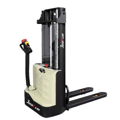 China Hotels Jeakue Electric Lifting Stacker 1200kg 1500kg Capacity 3000mm Height Power Pallet Stacker for sale