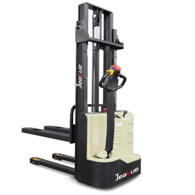 China High Quality Hotels Load Capacity Automatic Lifting Stacker1ton 1.2ton 1.5ton Electric Walk Behind Type for sale