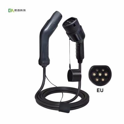 China IP55 Enchufe de cargador eléctrico para vehículos eléctricos tipo 2 a tipo 2 Cable de carga 32A 7Kw en venta