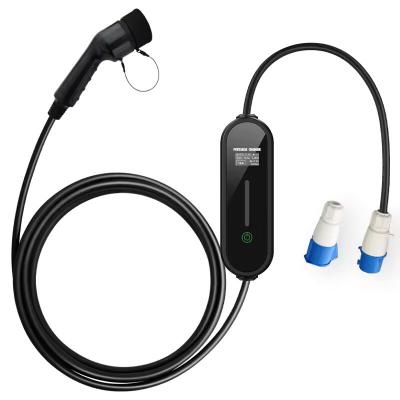 China AC TYPE2 32A 7kw Single Phase Car Charger Smart Adjustment Reservation for sale