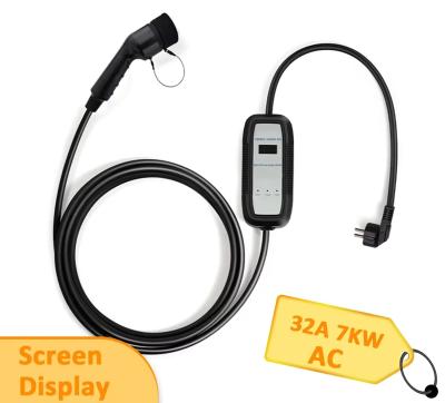 China TYPE2 32A 7KW  Portable AC EV Charger Wallbox European Standard for sale