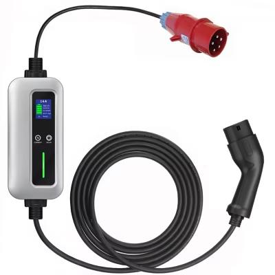 China EV Portable Charger 3 Phase 11kw Mennekes Type 2 On-Board Charging Connector for sale