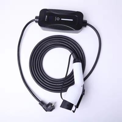 China Nivel 110V 220V AC Tipo 1 Cargador para el hogar 16A EV portátil para la carga de automóviles eléctricos en venta