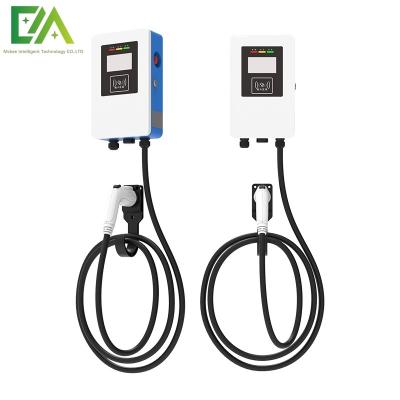 China 7KW 11KW 22KW Blauw-wit Wandmontage elektrisch voertuig Single Gun AC Charging Stack/Portable Charger Te koop