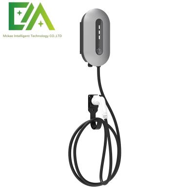 China 7KW 11KW 22KW Zilveren wandopgemaakte elektrische voertuig Single Gun AC Charging Stack / Huishoudelijke Commerciële Draagbare Charger Te koop