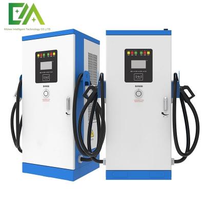 China 120KW geïntegreerde dubbelgeschut DC-laadstation voor elektrische voertuigen CCS2 GBT Commerciële elektrische voertuigen snellaadstapel Te koop