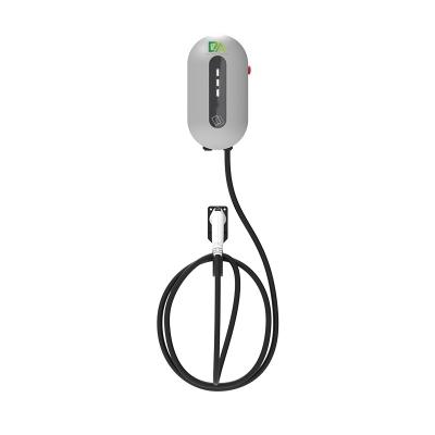 China Home 22KW Silver Wall-Mounted Electric Vehicle Charger EV GBT 7KW 11KW Estação de Carregamento de Veículos Elétricos à venda