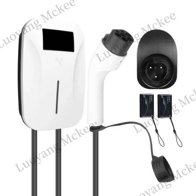 China New Arrival OCPP APP Control Passed CE Certificate 230V/380V 32A 7KW 11KW 22KW Type 2 AC EV Charger With DLB Function for sale