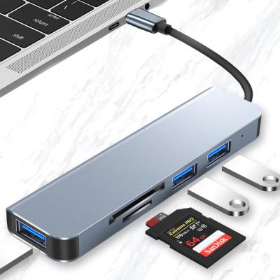 China FOR Laptop Expend USB3.0 Ports Card Reader Usb Type C Adapter 5 In 1 Hub Thinderbolt 3 Type C To Hdm 5 In 1 Usb C Hub for sale