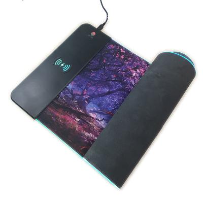 China RGB Gaming Mouse Pad 15W Luminous Wireless Charging Mousepad 10W Charging Table Mat for sale