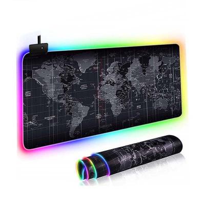 China Desktop Large RGB Non-Slip Custom Mouse Pad XXL RGB Gaming Mouse Pad and Playmats LED Keyboard Protector Light Mouse Pad for sale