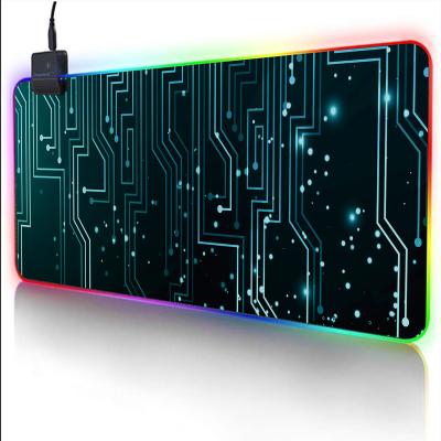 China Water Resistance Factory Gaming RGB White Smart Mouse Pad Wholesale Large Mouse Pad Rubber Luminous Mousepad for sale