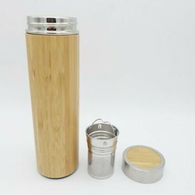 China Sustainable Bamboo Water Bottles 40 oz tumbler tea tumbler bamboo stainless steel tumblers wholesale bulk for sale