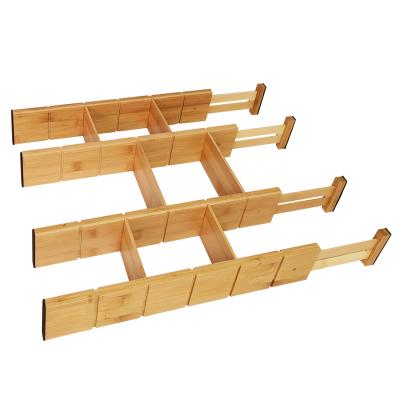 China Counter top Household storage divider arranges partition strips bamboo wood drawer divider partition living  room dividers for home for sale