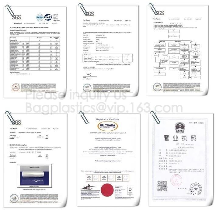 HACCP SGS TESTING REPORT - YANTAI BAGEASE SUSTAINABLE BAGS & PRODUCTS CO.,LTD.