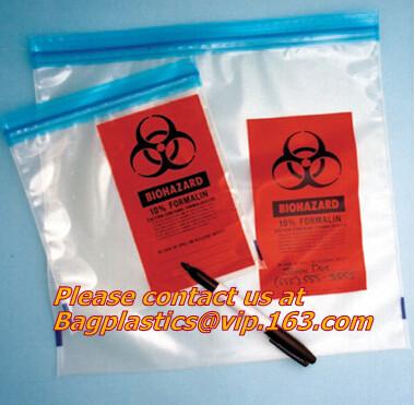 China Biohazard medical specimen Zip lockk bag high quality zipper bag, Specimen Transport Bag Zipper Bag with a Pouch bag, pac for sale