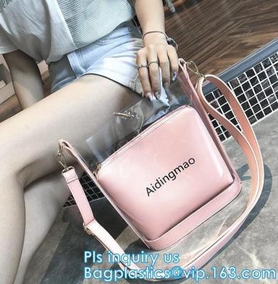 China Fashion Women handbag Transparent PVC Clear Beach single shoulder bag,woman handbag, PVC handbag ladies women tote bag for sale