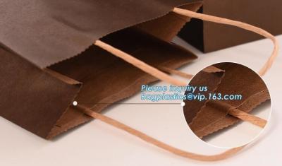 China Full Black Matt Finish Paper Shopping Carrier Bag with Dite Cut Handle,Luxurious design brown foldable flat handle kraft for sale