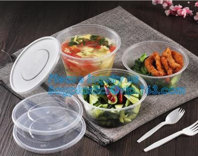 China Cheap Food grade salad plastic bowl disposable plastic salad bowl,Eco-friendly white PP plastic round food container noo for sale