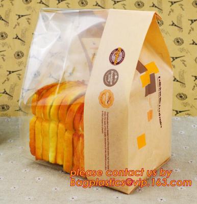 China Customize Translucent Window Brown Greaseproof Kraft Paper Bag Special Opp Window Shape, window bags, greaseproof paper for sale