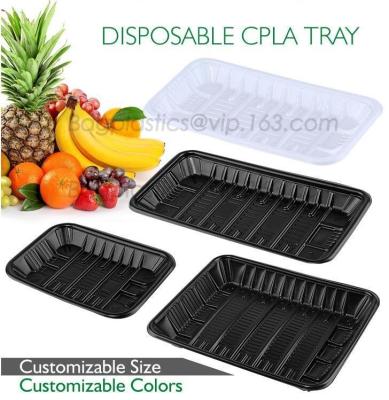 China PLA plate best selling prodcts, biodegradable PLA dinner plate for restaurant use, pla food box for meat for sale