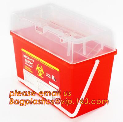 China Best Selling Biohazard Plastic Sharps Container For Sale, Sharps Container Medical Disposable Needle Box, Biohazard Plas for sale