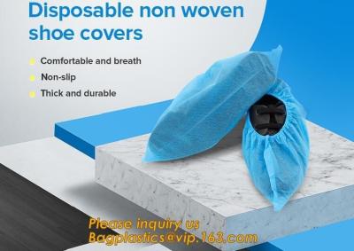 China Disposable elastic pe/cpe non-woven shoes cover,Disposable waterproof CPE+PP non-woven shoe cover,Disposable nonwoven sh for sale