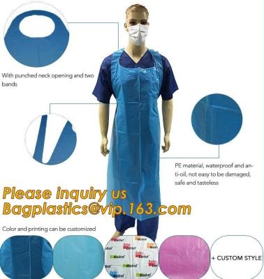 China Clear Medical Disposable Polythene Apron,Medical Disposable PE Apron,Medical Colored Disposable PE Apron For Hospital for sale