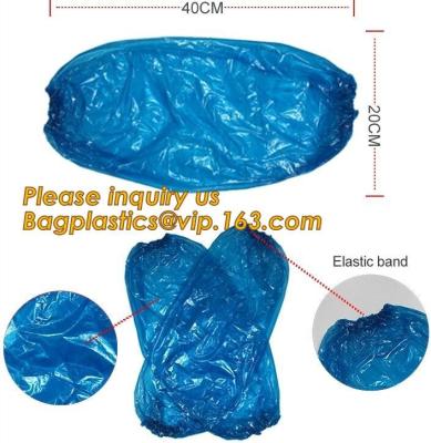 China sleeve covers of non-woven,cpe and PE,sizes are customized,transparent Waterproof PE sleeve cover,Surgical PE Oversleeve for sale