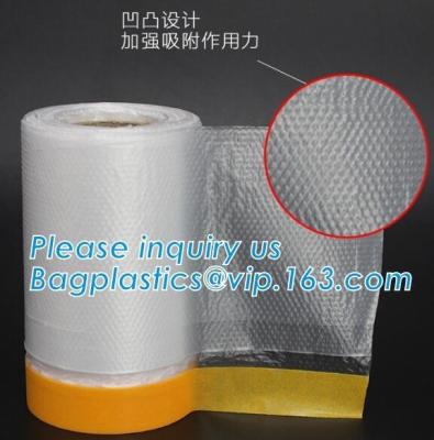 China self adhesive auto painting pre-taped masking film auto paint shelding function taped masking film, mold plastic auto for sale