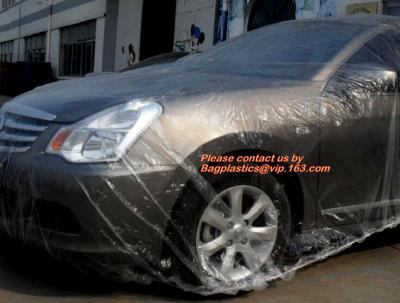 China PE car cover, plastic car cover, HDPE plastic overspray protective car cover, Decorative Film for sale