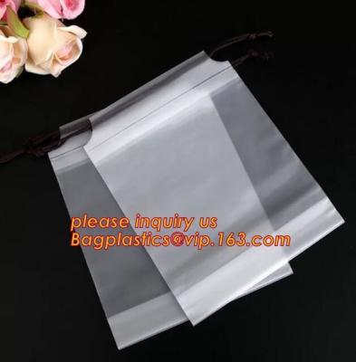 China Biodegradable Dry Cleaning Shop Disposable Plastic Laundry Bag Poly Drawstring Bags,Poly Plastic Drawstring Hotel Laundr for sale