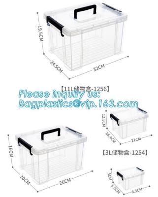 China Customized Clear Household Large Storage Boxes With Lids, household large clear plastic storage box, Storage Box Clear for sale