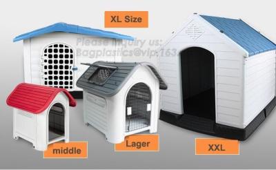 China outdoor kennel for large dog house Eco friendly dog kennels crates plastic houses, Large Dog Outdoor Plastic Dog House for sale