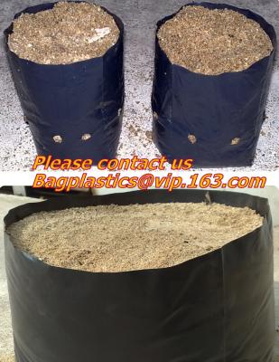 China PLASTIC GROW BAGS, NURSERY PLANTER, SEED HYDROPONICS, FLOWER POTS, BLACK Grow Bags, Waterproof Garden Patio Plant Flower for sale