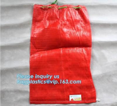 China PP woven recycle potato mesh bag,mesh potato bags, onion sack, raschel mesh bag,raschel mesh bag for packing firewood for sale