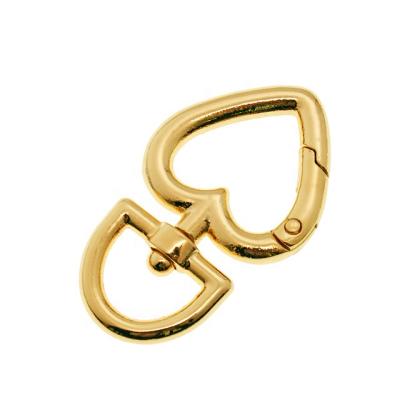 China Eco-friendly metal rings fashion heart shape key chain sanp hooks clip buckle spring ring for bag for sale