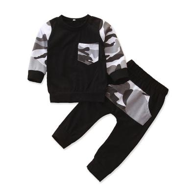 China Boys Casual Camouflage Sweater Suit Kids Fashionable Casual Long Sleeve Sets , Boys Gear Breathable Washable Sets for sale