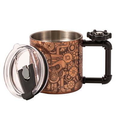 China Reducción del estrés Taza de café de viaje personalizada 12 oz 14 oz con giroscopio en venta