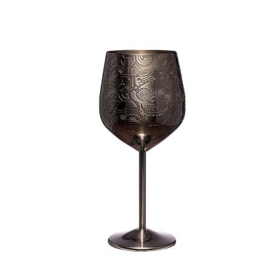 China Stainless Steel Wine Glass 18 oz Unbreakable Wine Goblet  For Indoor Outdoor Events for sale