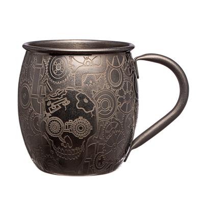 China SS18/8 Edelstahl Weinglas FDA Hammered Moscow Mule Cups zu verkaufen