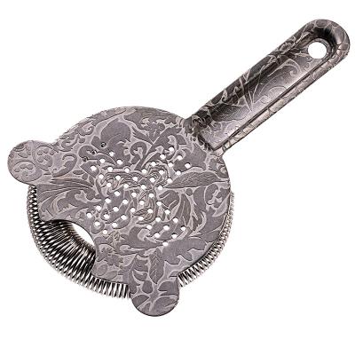 China Hawthorne Cocktail Strainer Stainless Steel Bar Strainer for Bartending Bar Tool Drink Strainer for sale