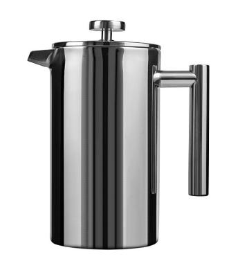 China Sustainable Insulated French Press Coffee Maker Stainless Steel Coffee Pot for sale